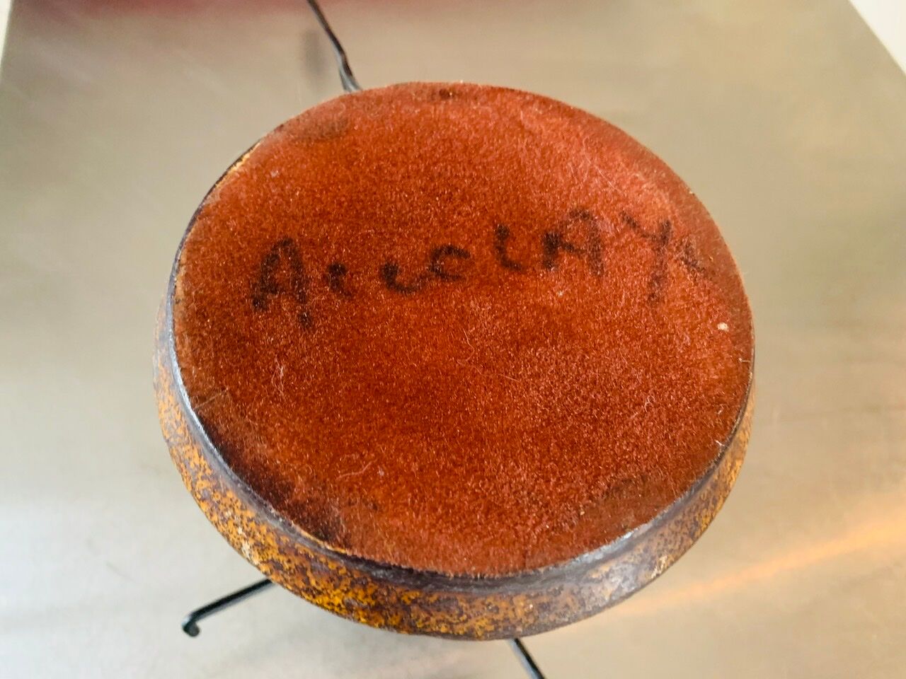 Vintage stoneware table lamp by Accolay, 70s