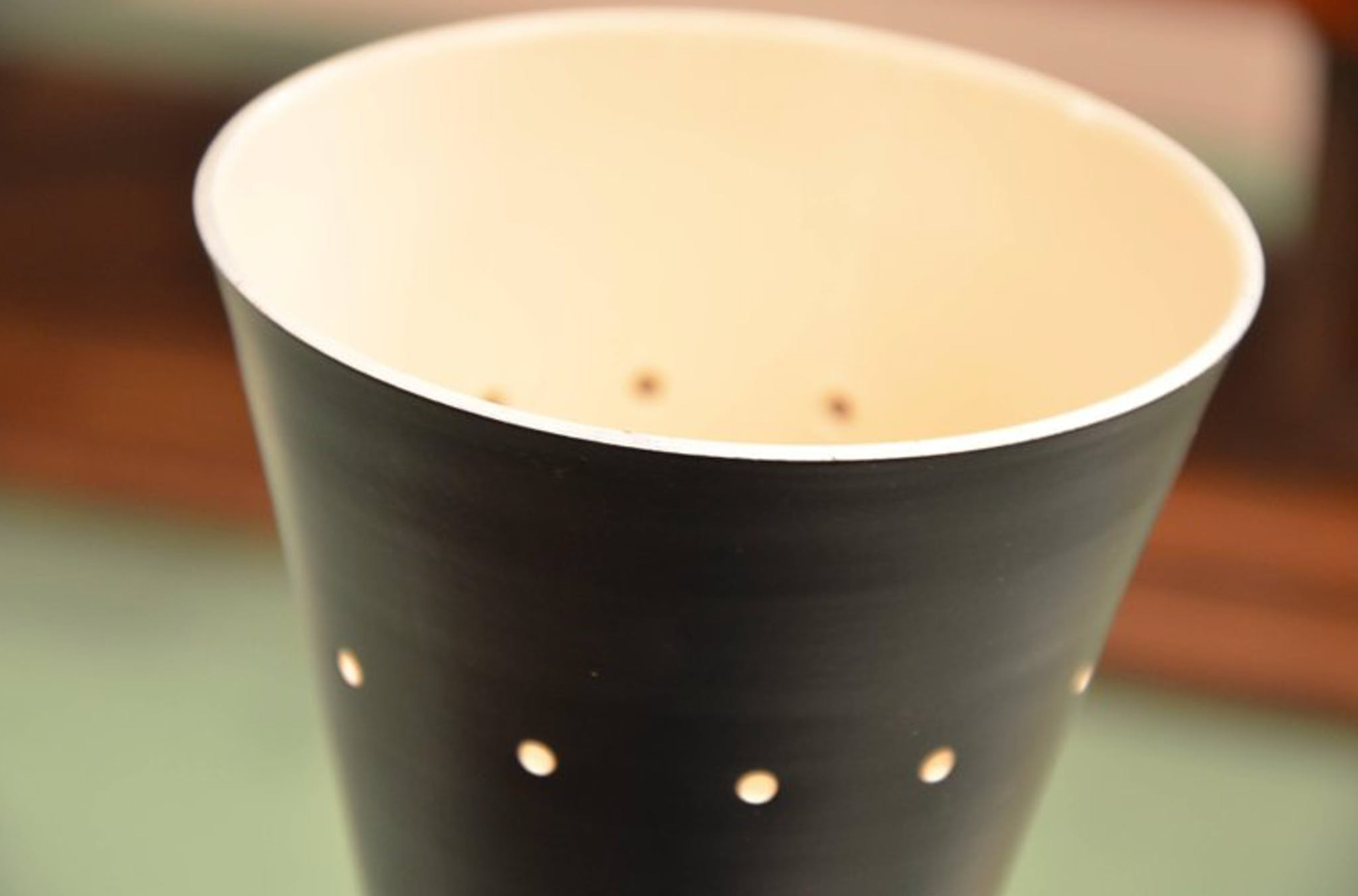 Pair of black diabolo wall light