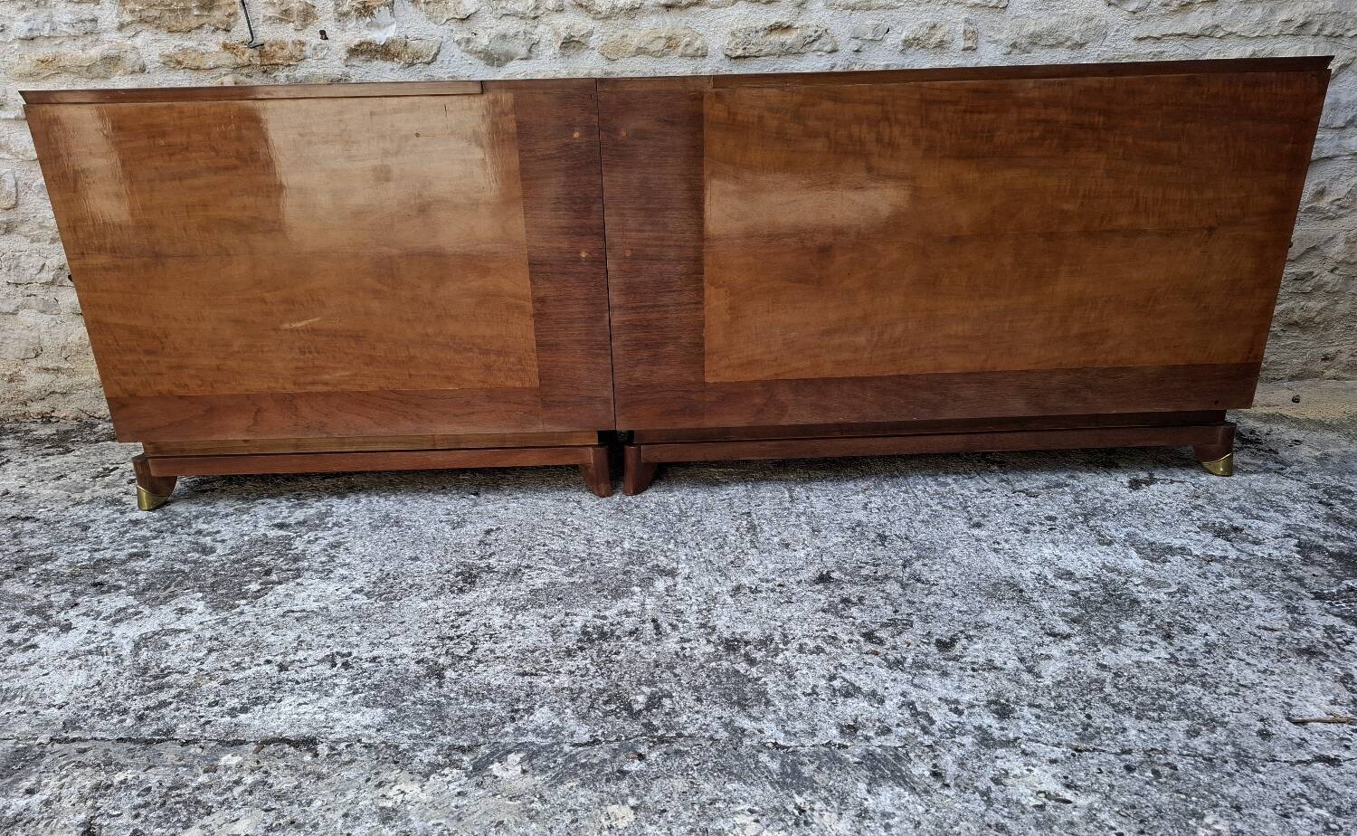 Mahogany glass sideboard, 1950