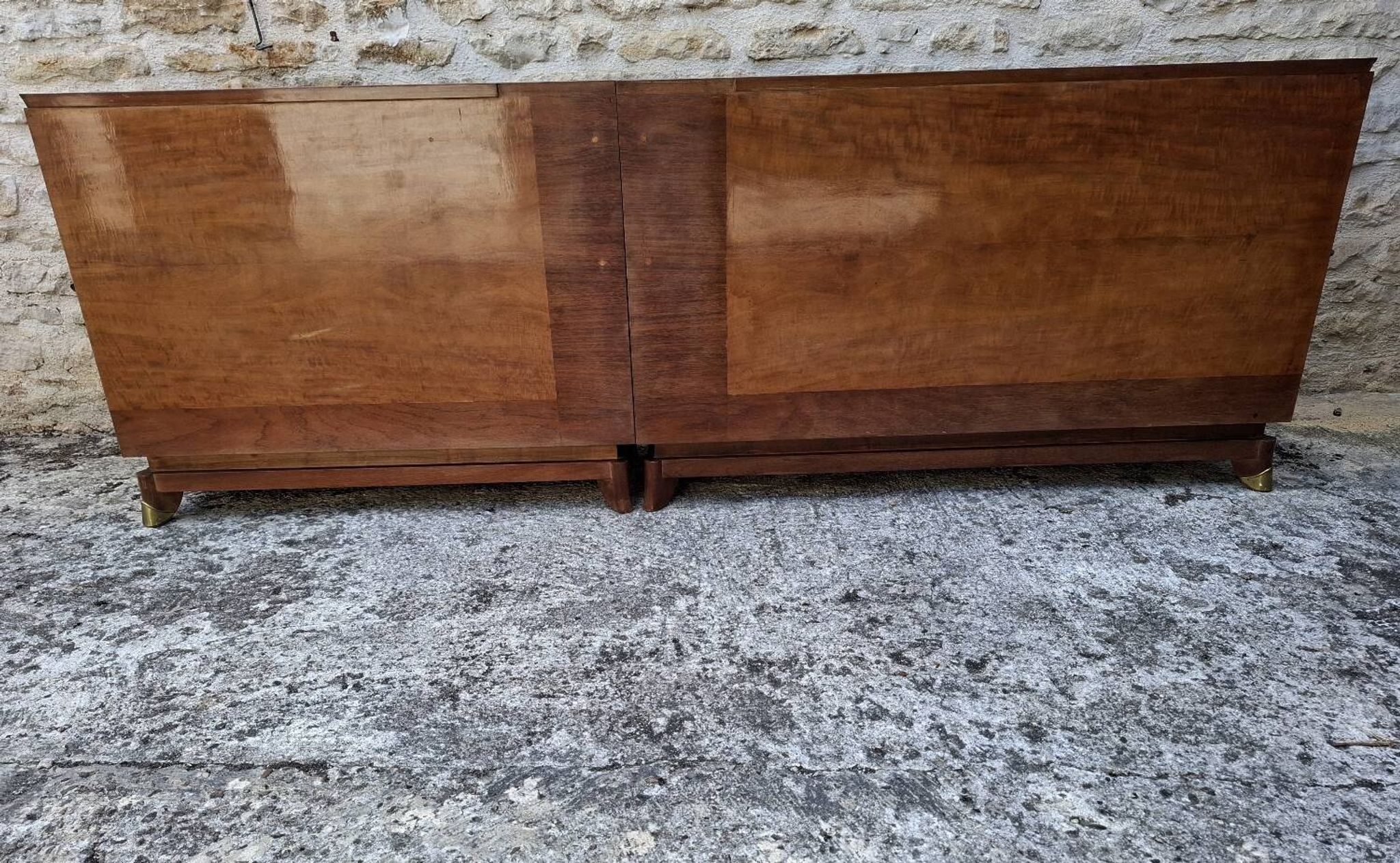 Mahogany glass sideboard, 1950