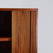Danish high cabinet in teak with tambour doors Denmark 1960