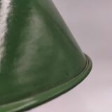 Old enamelled sheet metal lamp