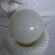 Cracked ceramic snake bedside lamp globe opaline year 80