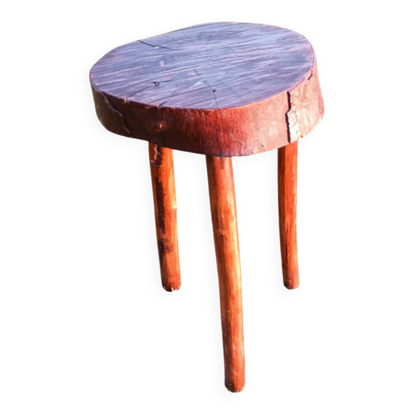 Tabouret tripode brutaliste