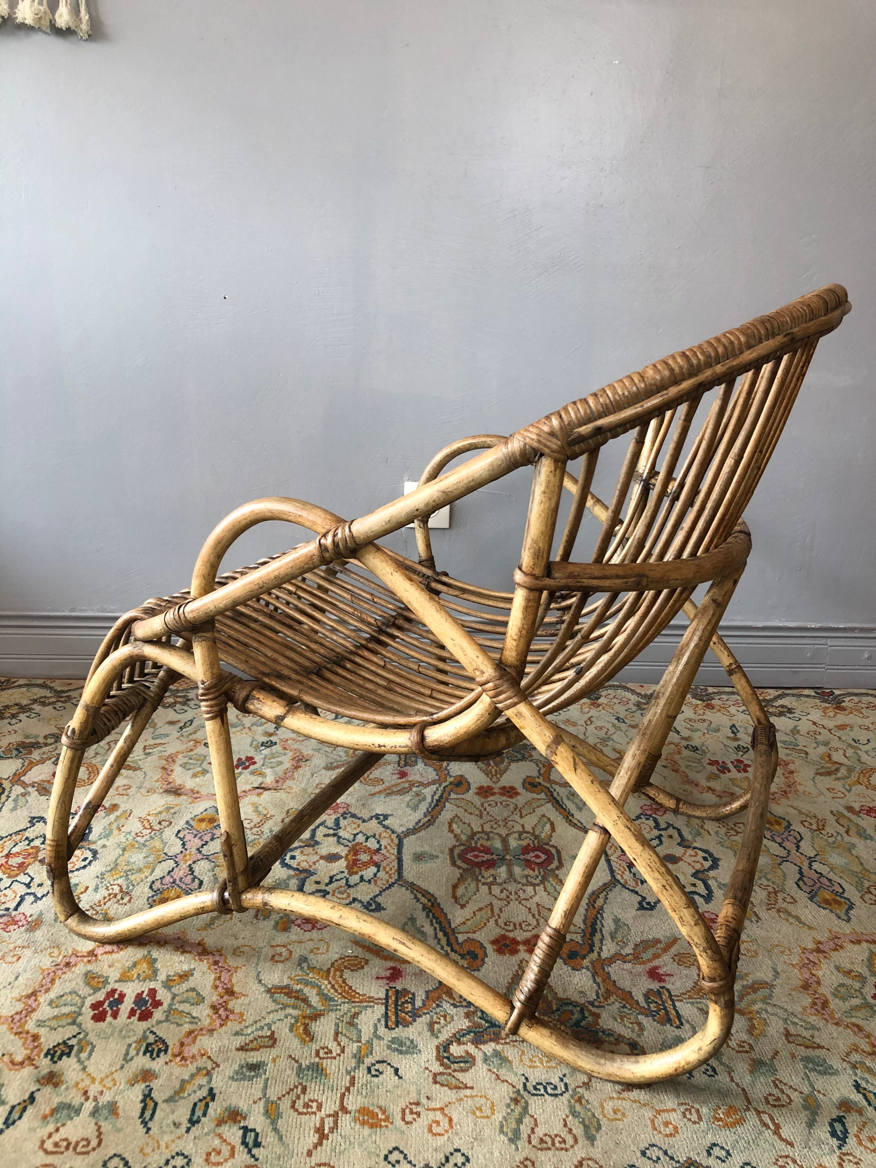 Rattan basket chair