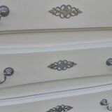 Dresser 3 drawers louis XV style white