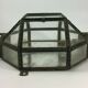 Metal and brass wall light with mirror background 1900