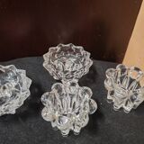 Set of glass candle holders from Reims