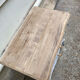Adorable small chest of drawers or weathered white console.