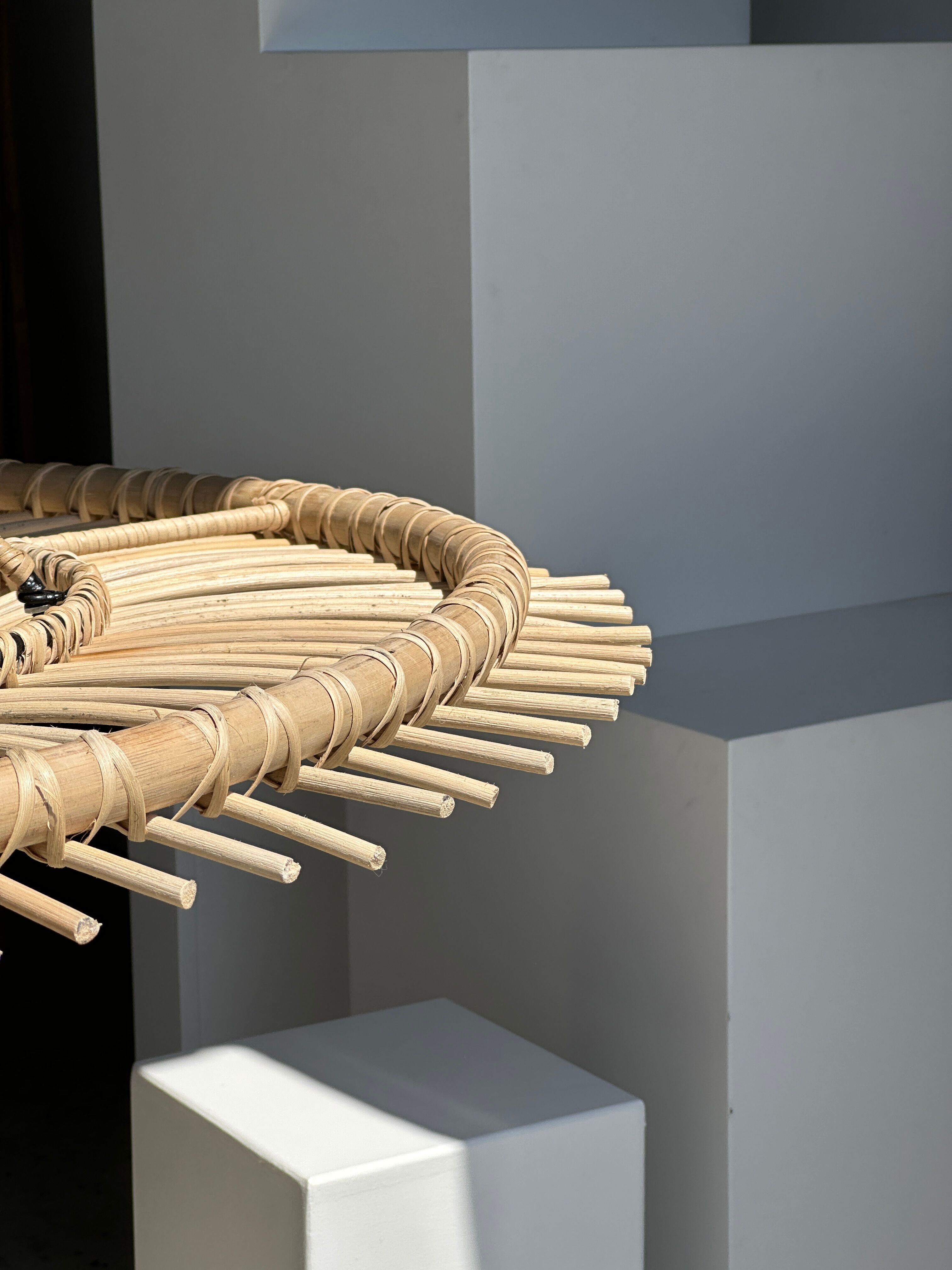 Suspension rattan saucer iron frame D:120 H:60