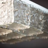 Large Vintage J.T. Kalmar Glass Flush Mount - 1960s Austrian Ceiling Light