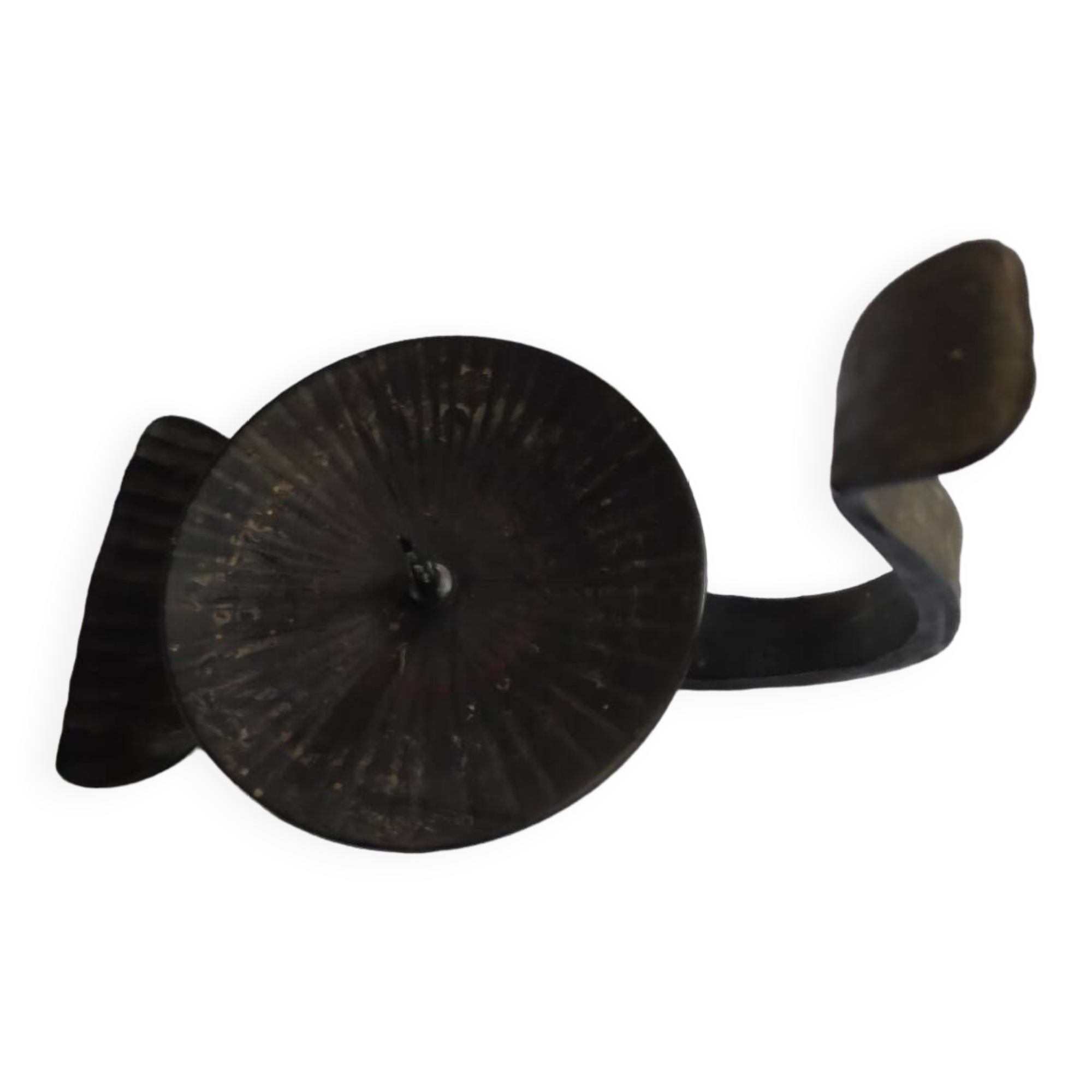 Black metal candle holder