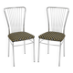 Ensemble de chaises en métal, dossier en forme d'éventail, danois, années 1980.