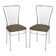 Ensemble de chaises en métal, dossier en forme d'éventail, danois, années 1980.