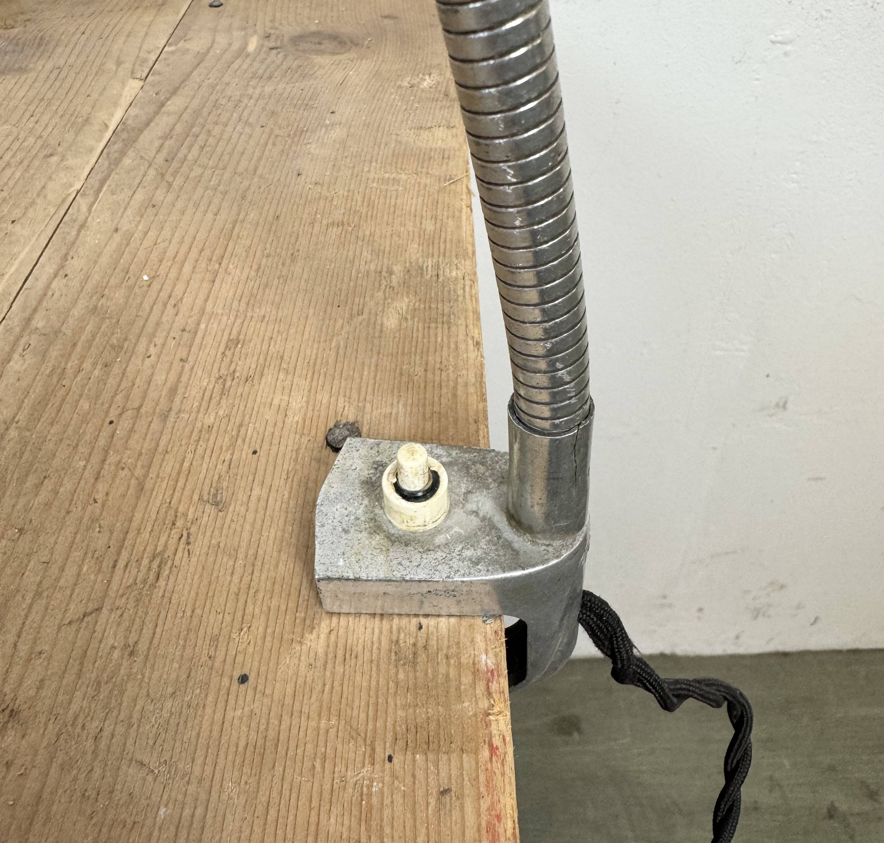 Vintage Grey Italian Gooseneck Table Lamp from GCME, 1950s