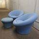 Pair of Mushroom armchairs with ottoman by Pierre Paulin for Artifort