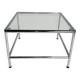 Table basse en verre carré 71 x 71 cm, années 1990