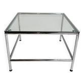 Square glass coffee table 71 x 71 cm, 1990s
