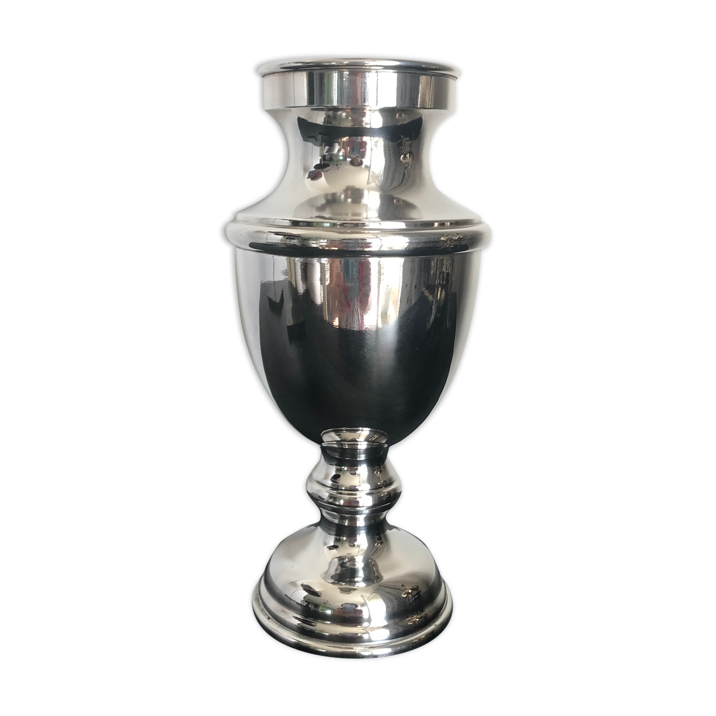Antique silver metal vase