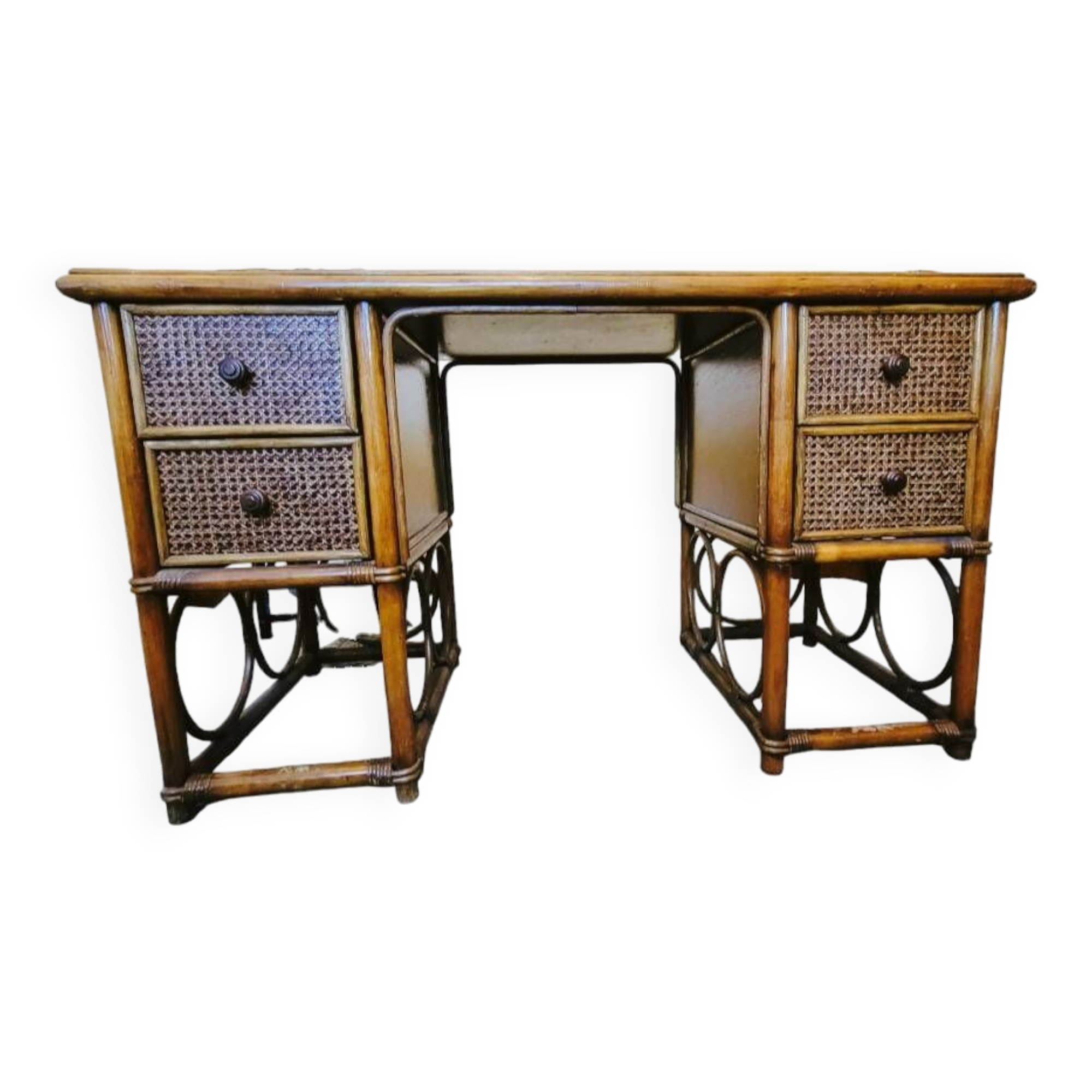 Vintage rattan desk