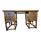 Vintage rattan desk