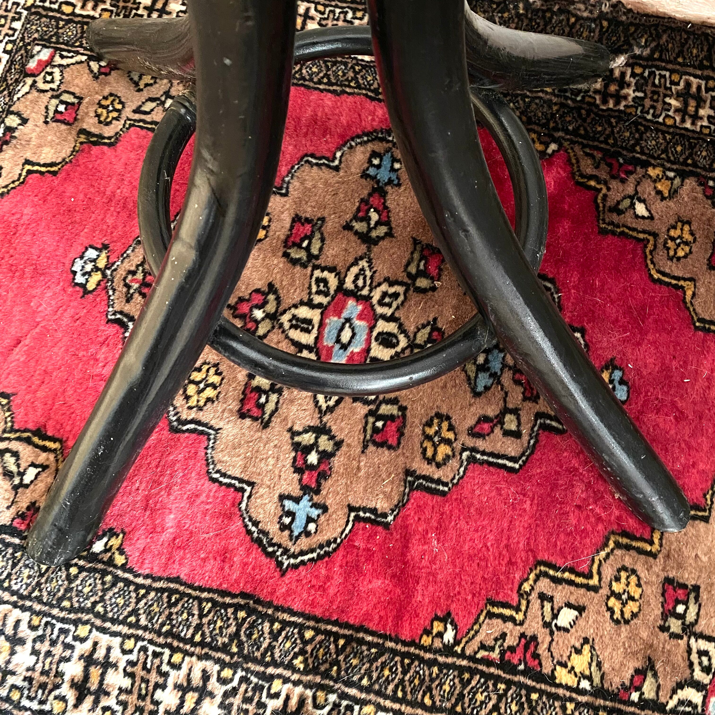 Black rattan parrot coat rack