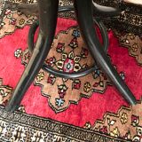 Black rattan parrot coat rack