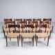 Bernhard Pedersen large set of dining chairs Christian Linnebergs Denmark 1960