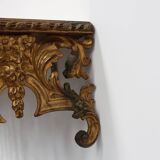 20th Century Italian Baroque style gilded and carved wall console