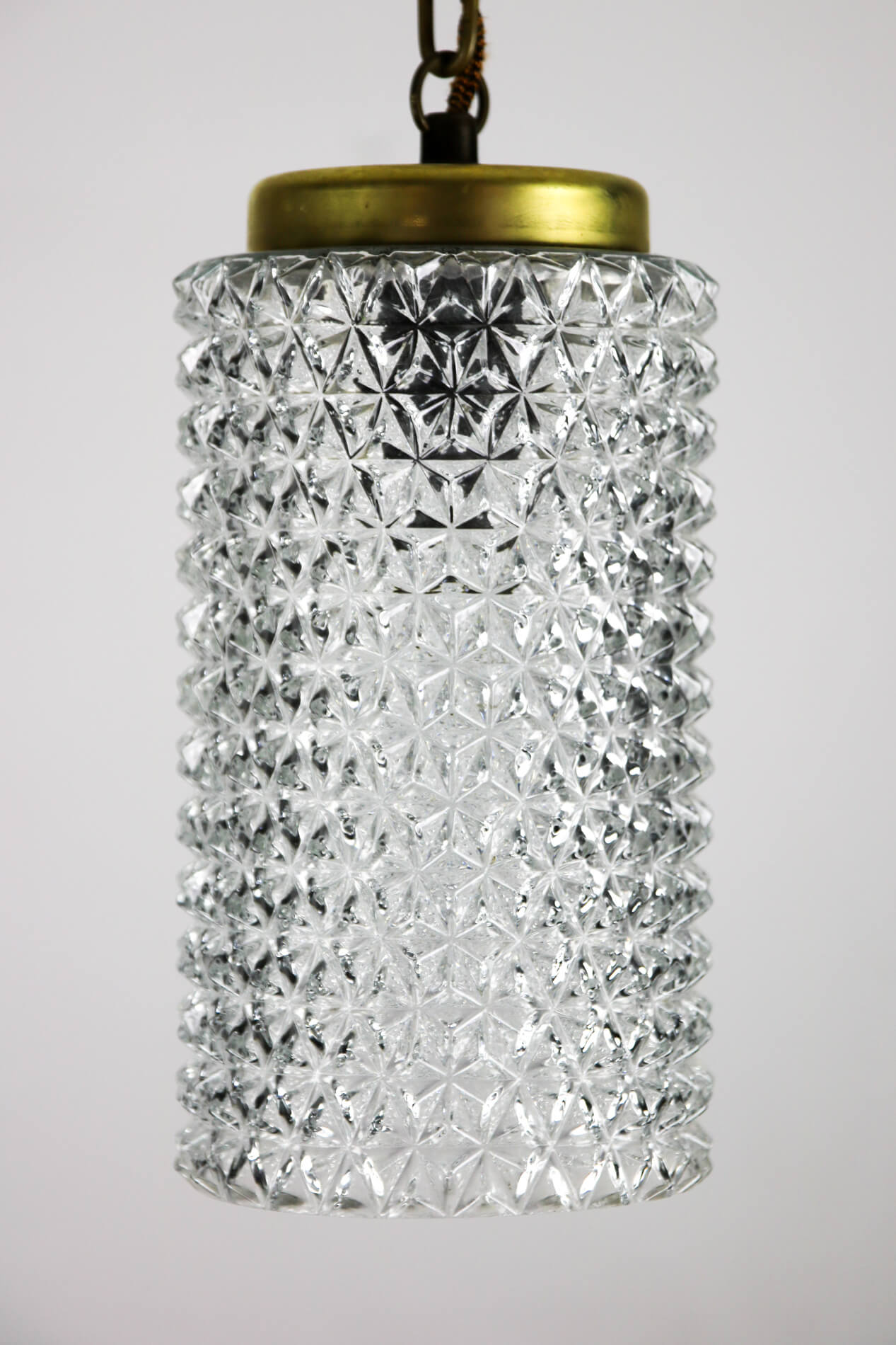 Crystal glass pendant lamp, 1960s