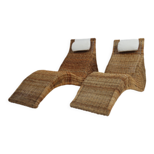2 chaises longues 'Karlskrona'