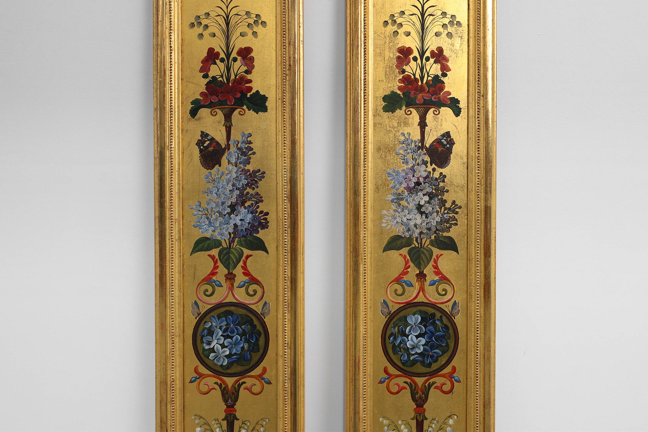 Pair of Baroque Decorative Panels, France, 19th Century