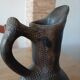 Vase / Old smoked terracotta jug — Handmade ceramics