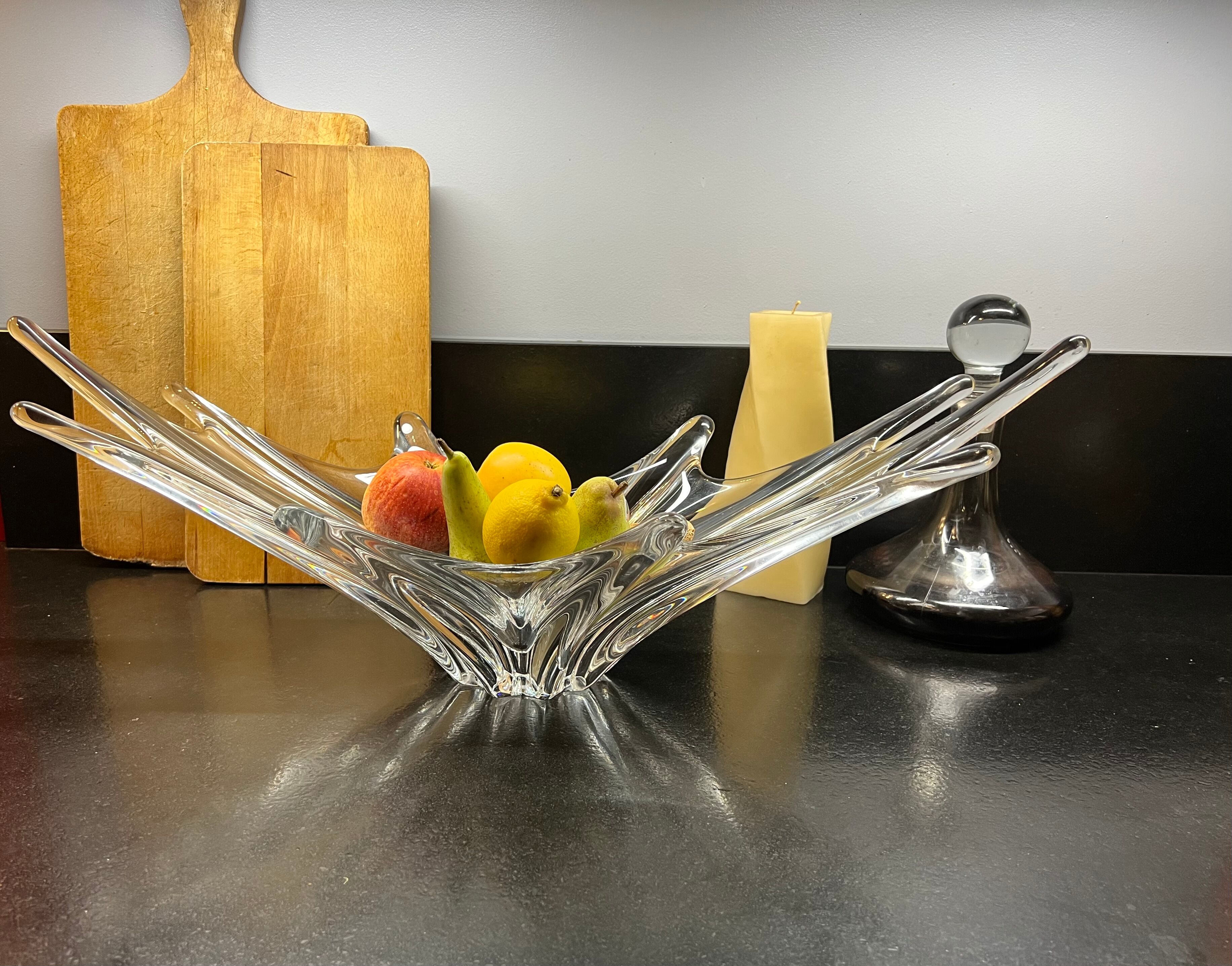 Large vintage cut crystal Baccarat 50s