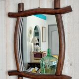 Dark wood mirror 57x45cm