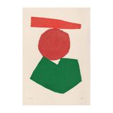 Contemporary abstract painting on paper - signed Eawy