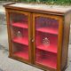 Basque Spanish wooden display cabinet buffet with 2 glass panels