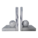 Vintage bookends in grey veined white marble – Minimalist design