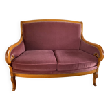 Louis Philippe - Louis XV style bergère sofa