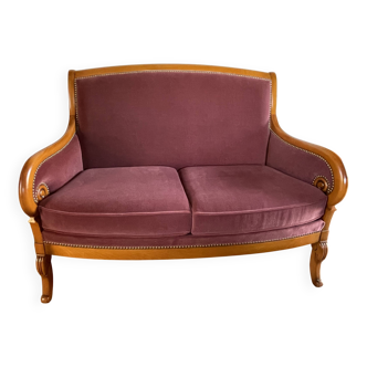 Louis Philippe - Louis XV style bergère sofa
