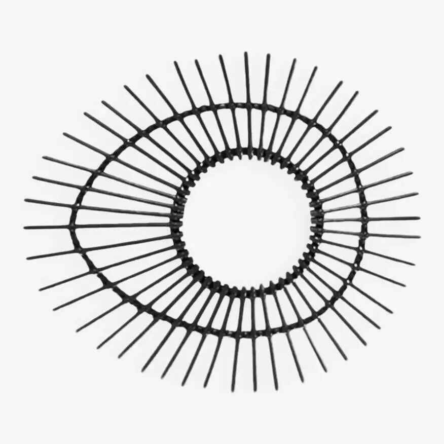 Free-form rattan mirror