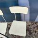 Lot 6 chaises formica jaune paille crème
