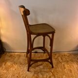 Curved wooden stool