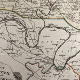 Old map of Pontoise and Gonesse
