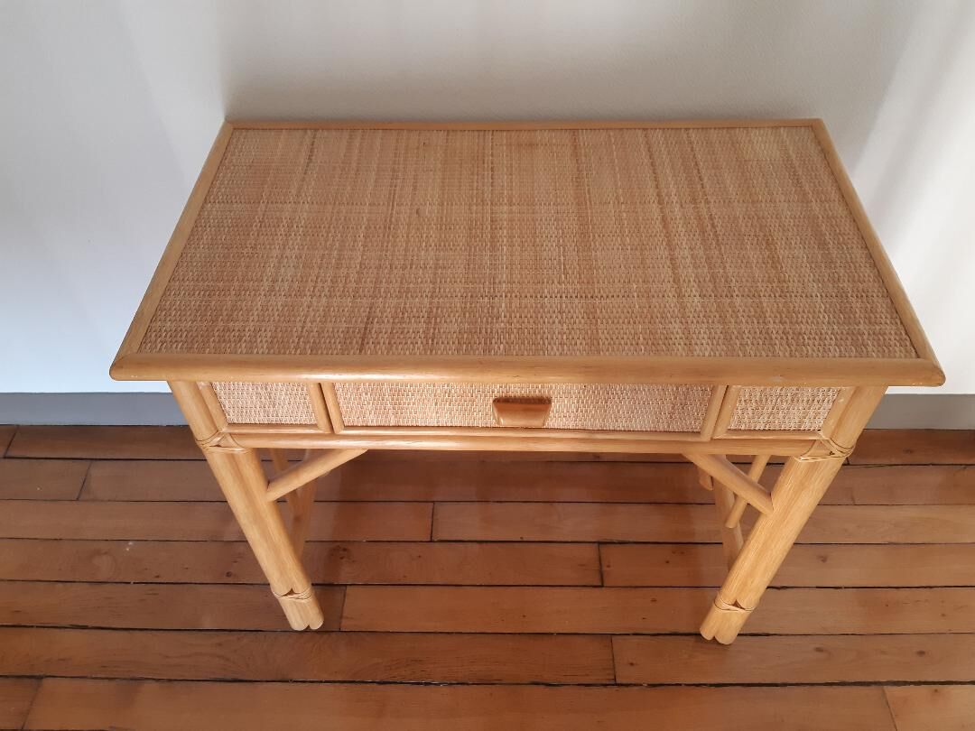 Vintage rattan desk