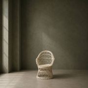Fauteuil enfant en rotin vintage
