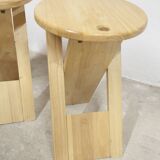 Pair of Adrian Reed folding stools from the 80s