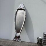 Large stainless steel fish platter signed Jean Couzon