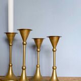 Set of 4 massive brass candlestick vintage