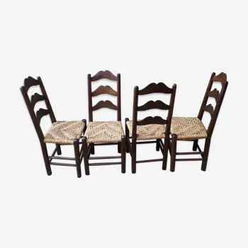 Set of 6 brutalist chairs mulched